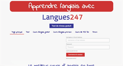 Desktop Screenshot of langues247.com