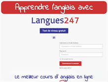 Tablet Screenshot of langues247.com